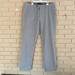 Ted Baker London Mens 34R Gray Khaki Cotton Blend Modern Pants